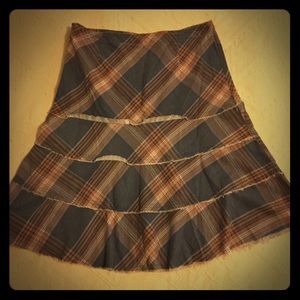 Plaid corduroy skirt, size 3.